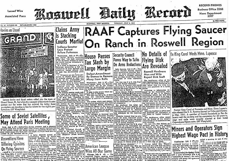 Roswell is noted as a town near the famous 1947 Roswell UFO incident. (Credit: Wikimedia Commons)
