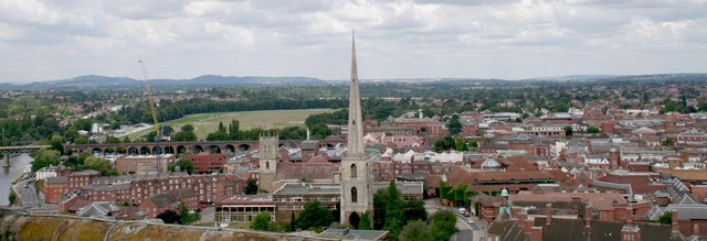The second object was about 100 yards away and hovering about 20 feet in the sky Pictured: Worcester skyline. (Credit: Wikimedia Commons)