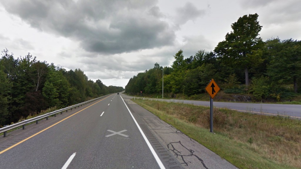 The witnesses were afraid to pull over and quickly lost sight of the object. Pictured: Augusta, Maine. (Credit: Google)