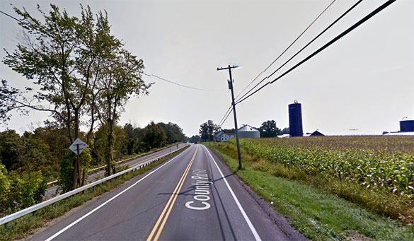 The UFO flew right over the witness, who reported it was the size of a jet. Pictured: The area in Rome, NY, where the witness saw the UFO. (Credit: Google)