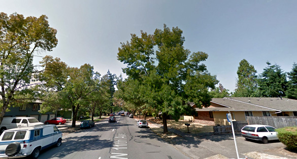 Two helicopters showed up in the same area once the object disappeared. Pictured: Eugene, OR. (Credit: Google)