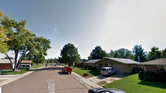 The object made no noise as it moved over local homes. Pictured: Longmont, CO. (Credit: Google)