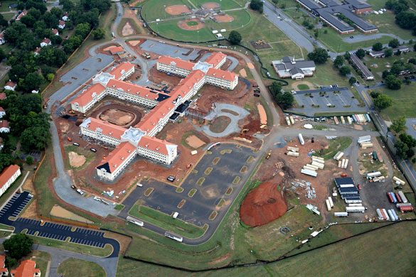 The witness believes the object may have been some type of military drone that was being tested. Pictured: Fort Benning, GA. (Credit: Google)