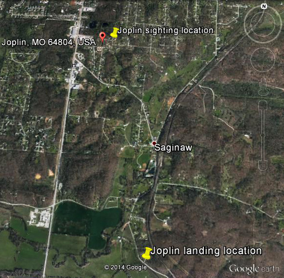 Google Map of the sighting area. (Credit: Google Maps)