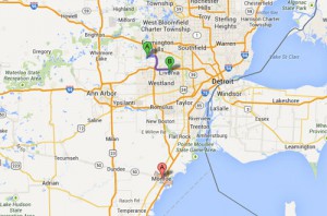 UFOs were reported in several Michigan locations on Aug. 23. (Credit: Google)