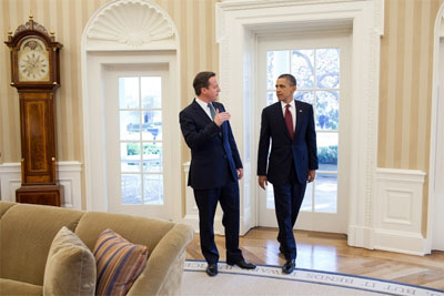 President Barack Obama and Prime Minister David Cameron in the Oval Office. (Credit: White House/Pete Souza)