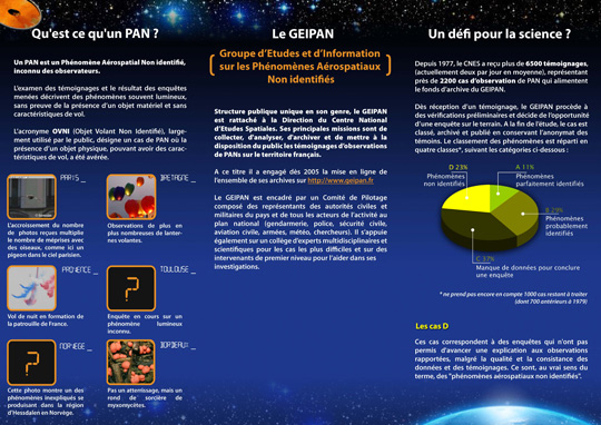 Information chart of GEIPAN of what to do if you see a UFO and some basic definitions. (image credit: GEIPAN/CNES)