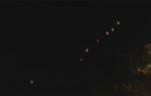 Light formation over San Francisco captured on video