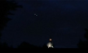 UFOs over Saint Mary's Basilica in Minneapolis. (Credit: MUFON)