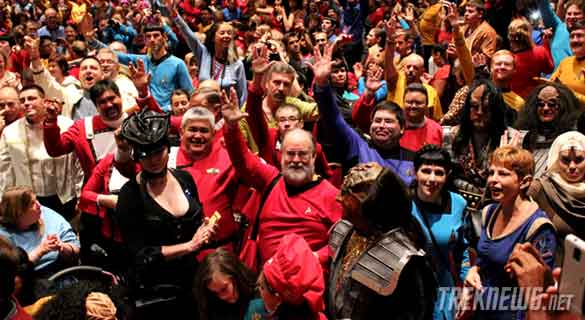 Star Trek fans (aka Trekkies) at a Star Trek Convention. These are apparently the types of nefarious characters that Scotland Yard kept an eye on. (Credit: TrekNews.net)
