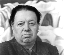 The famous Mexican muralist and painter Diego Rivera 