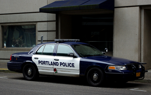 Portland Police cruiser. Police officers were the primary witnesses in this case. (Credit: M.O. Stevens)