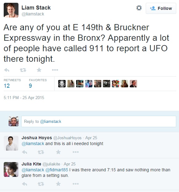 911 NYPD UFO Tweet 2