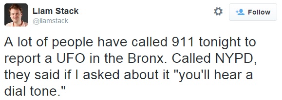 911 NYPD UFO Tweet