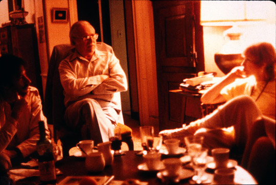 From left: Antonio Huneuss (author), Zecharia Sitchin, Shirley MacLaine.  (image credit: Antonio Huneeus.