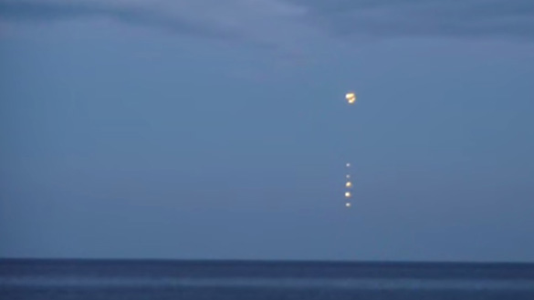 A still from the second Baltic Sea UFO video.  (Credit: YouTube/RieseOlbzym)