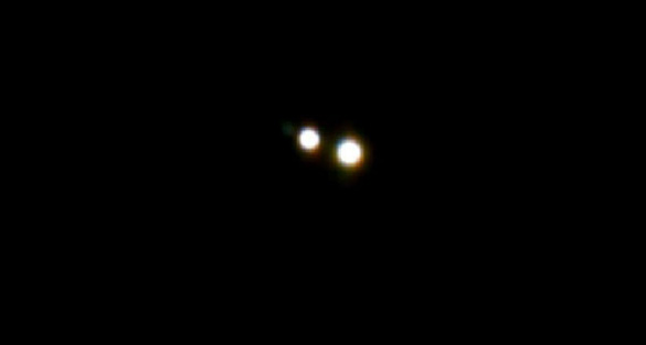 A still image of the UFO over Barwell from the witness video.