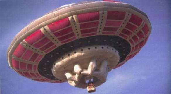 Virgin's UFO balloon in-flight. (Credit: Virgin)