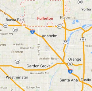 The case was reported in Fullerton, Orange County, California. (Credit: Google)