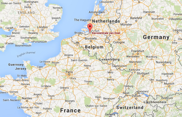 Location of the Doel Nuclear Power Plant in Belgium. (Credit: Google Maps)