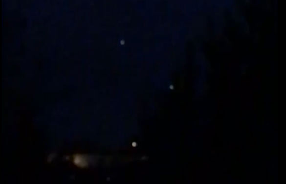 UFO video from Great Britain of lights in the sky. (Credit: MUFON)