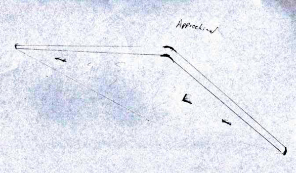Witness sketch of UFO. (Credit: MUFON)