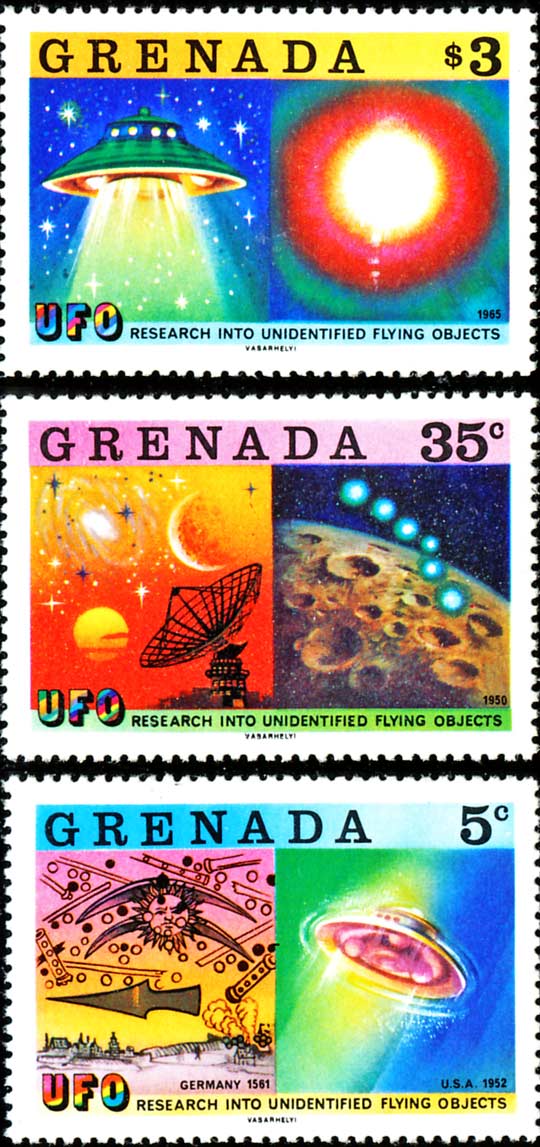 Granada UN UFO stamps.
