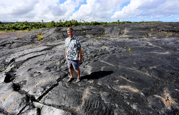Gary Hoffeld stands at the site of the Hawaii Star Visitor Sancuary. (Credit: Hawaii Tribune Herald)