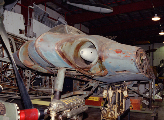 The front of a Horten Ho 229 (Horten H. IX) at the Smithsonian Institution's Garber Restoration Facility. The ony Horton wing to be recovered. (image credit: Michael Katzmann)