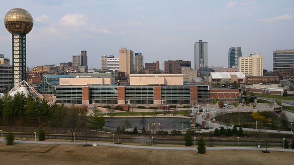 The witness watched the object move in a controlled manner near her home. Pictured: Knoxville, Tennessee, skyline. (Credit: Wikimedia Commons)