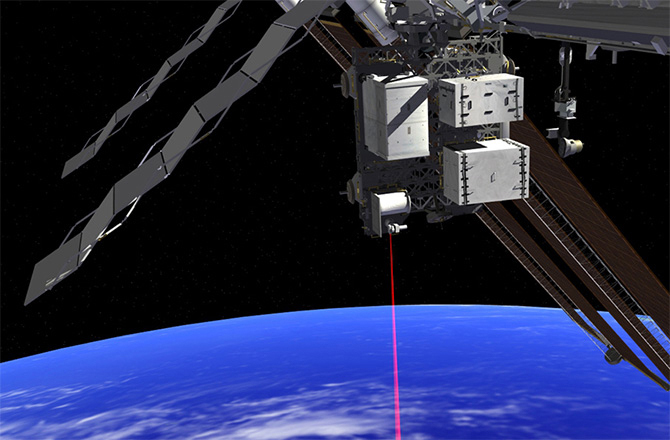Artist's impression of OPALS operating from the ISS. (Credit: NASA/JPL-CALTECH)