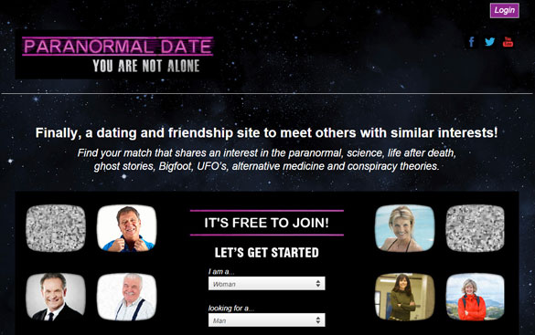 The new online dating website, ParanormalDate.com, was created by ‘Coast to Coast AM’ Host George Noory. (Credit: ParanormalDate.com)