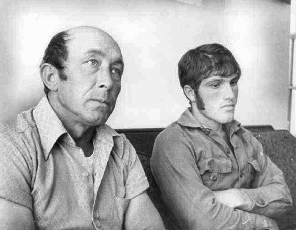 Charlie Hickson (left) and Calvin Parker two weeks after the abduction, in late October 1973.