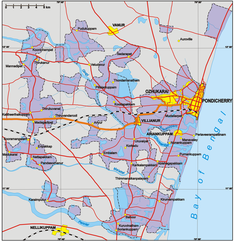 Podicherry map