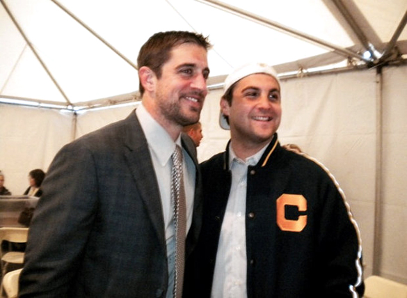 Aaron Rodgers (left) with friend Steve Levy. (Credit: Steve Levy/NJ.com)