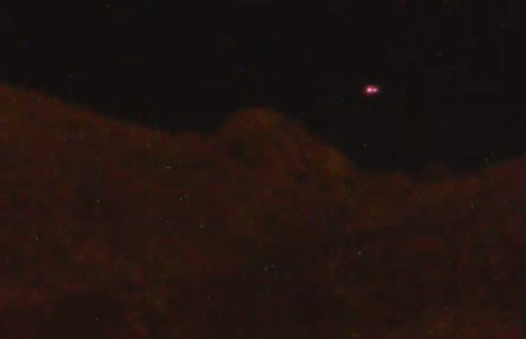 Still image from the color night vision UFO video. (Credit: Thomas Sager)