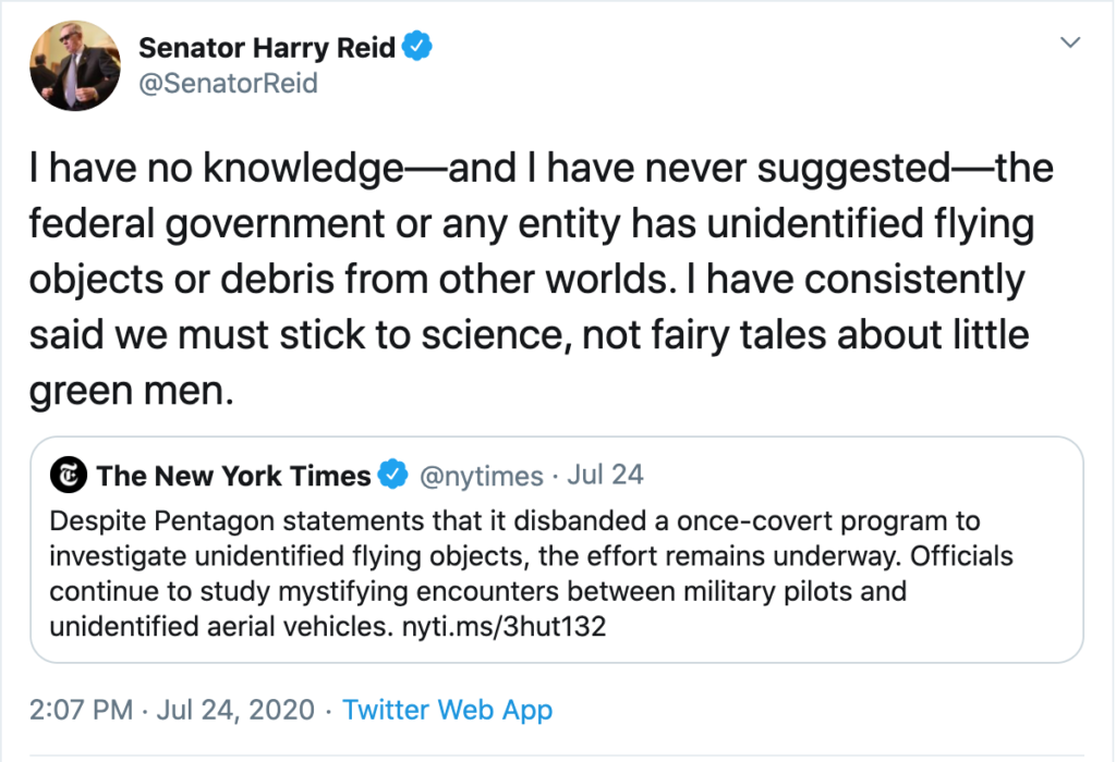 Reid NYT Rebuke