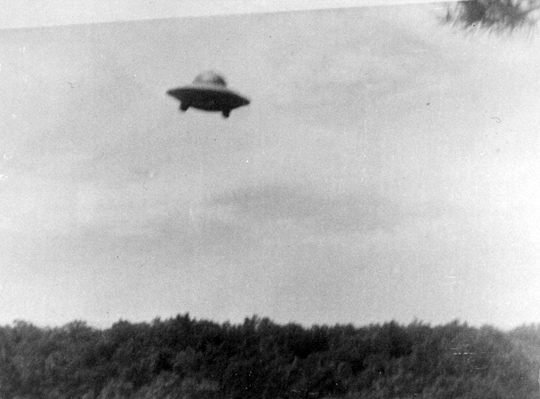 First UFO photo taken by Harold Trudel in Woonsocket, Rhode Island, June 16th, 1967. (image credit: Harold Trudel, August C. Roberts)