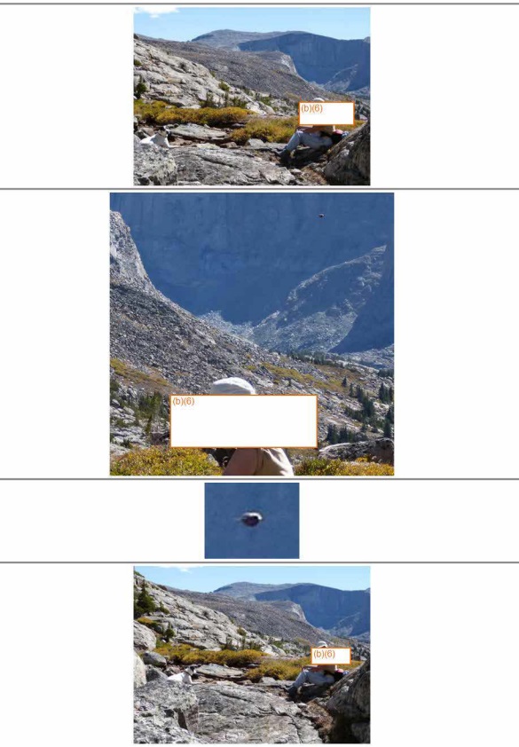 Images of suspect UFO at Bighorn National Forest provided to U.S. Forest Service. (Credit: U.S. Forest Service)