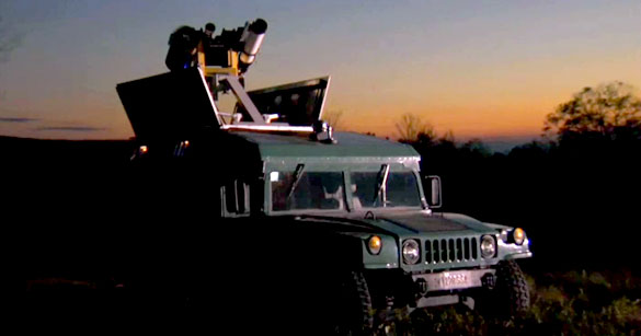 Doug's camera equipped Hummer kitted out for UFO spotting.