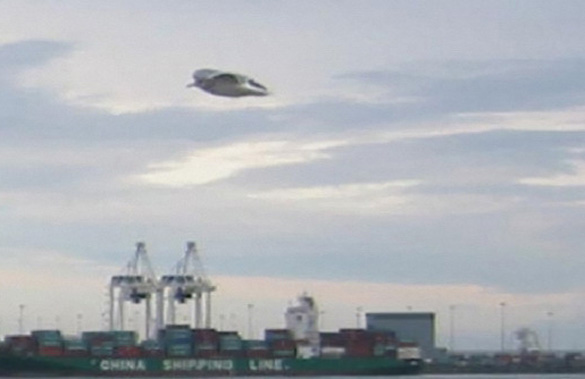 A UFO was sighted over Vancouver Island in 2005. The photo taken is considered one of the best on record (caption from Innisfail Province). (Credit: Innisfail Province)