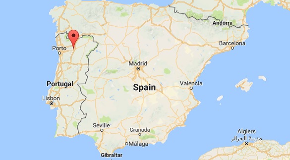 The marker shows the location of Vila Real, the area the witness says the sighting took place. (Credit: Google Maps)