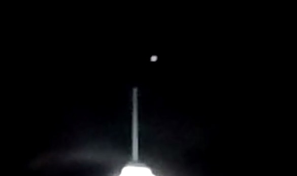 Close-up of the strange object caught on video over the Westin Virginia Beach Town Center. (Credit: YouTube/Mandy AMF)