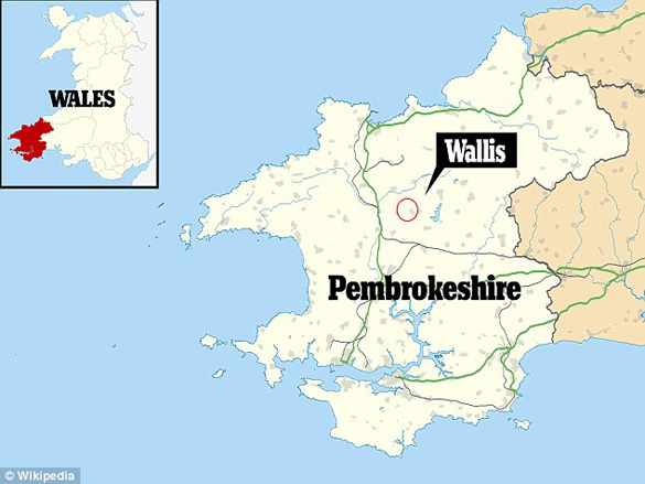 Map of Wales. (Credit: Wikipedia/Daily Mail)