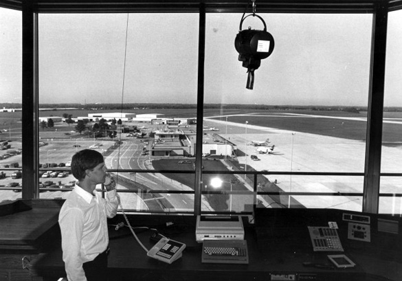 View from the Waterloo Regional Airport tower in 1988. (Credit: WCFCourier.com)