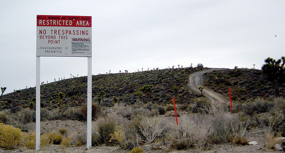 Area 51 warning signs.