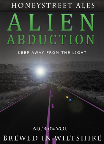 Alien Abduction Ale bottl label. (image credit: www.the-barge-inn.com)