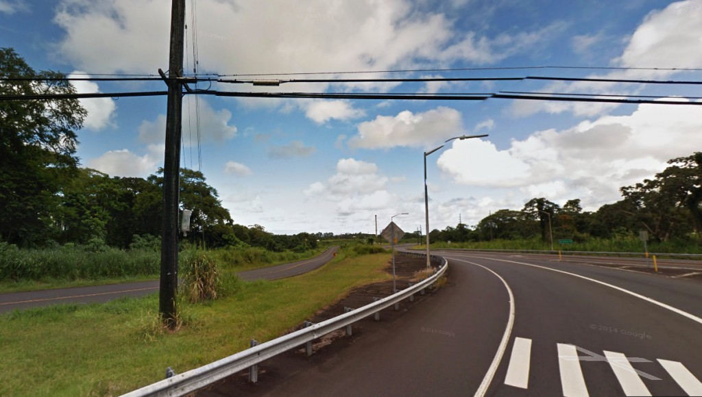 The witness first saw two red lights in the distance that he thought were attached to a vehicle. Pictured: Keaau, Hawaii. (Credit: Google)