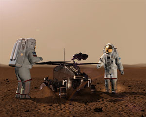 Illustration of the ExoMars rover (credit: ESA - AOES Medialab)