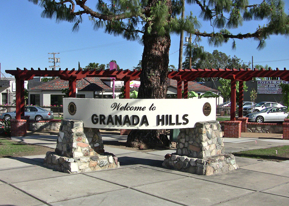 The witness could not see windows or markings on the cylinder-shaped object. Pictured: Granada Hills, CA. (Credit: Wikimedia Commons)